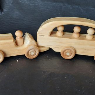 Car with camper and peg people